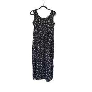 Sand Dollars Maxi Dress Vintage PS Beach Summer Sleeveless Black White Beachy